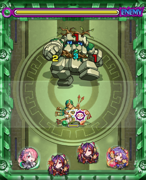 モンストの栄冠の闘技場5-3ステージ画像