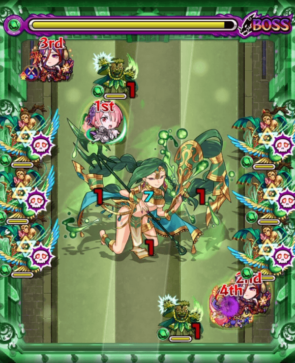 モンストの栄冠の闘技場5-3ステージ画像