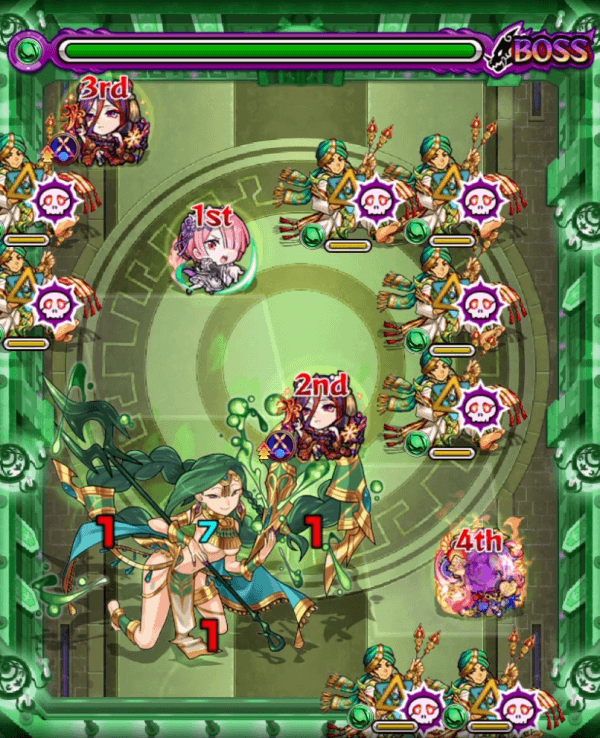 モンストの栄冠の闘技場5-3ステージ画像