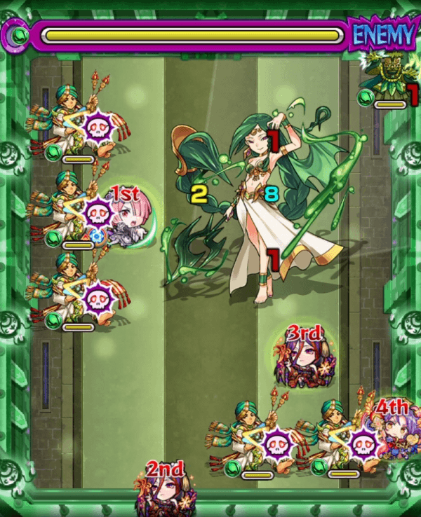 モンストの栄冠の闘技場5-3ステージ画像