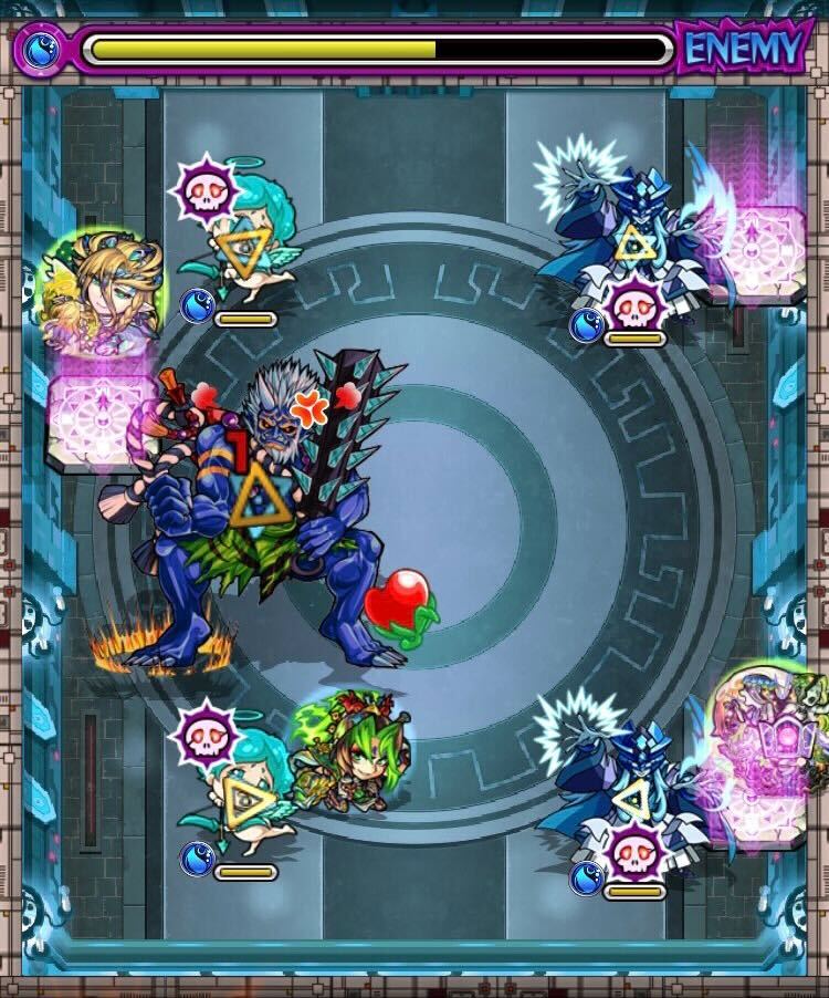 モンスト 栄冠の闘技場セット5 5−2ステージ3 呼び出し後