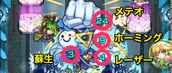 モンスト 栄冠の闘技場セット5 5−2ボスの攻撃パターン