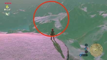 ブレスオブザワイルドのおっきなお山のおっきな木の白い鳥の場所