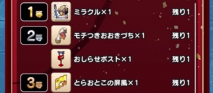ドラクエウォークの正月抽選会