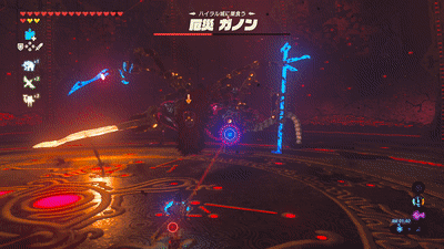 古代兵装・盾でビームを跳ね返しダウン中に攻撃する