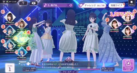 行動はセンターから順番に行う