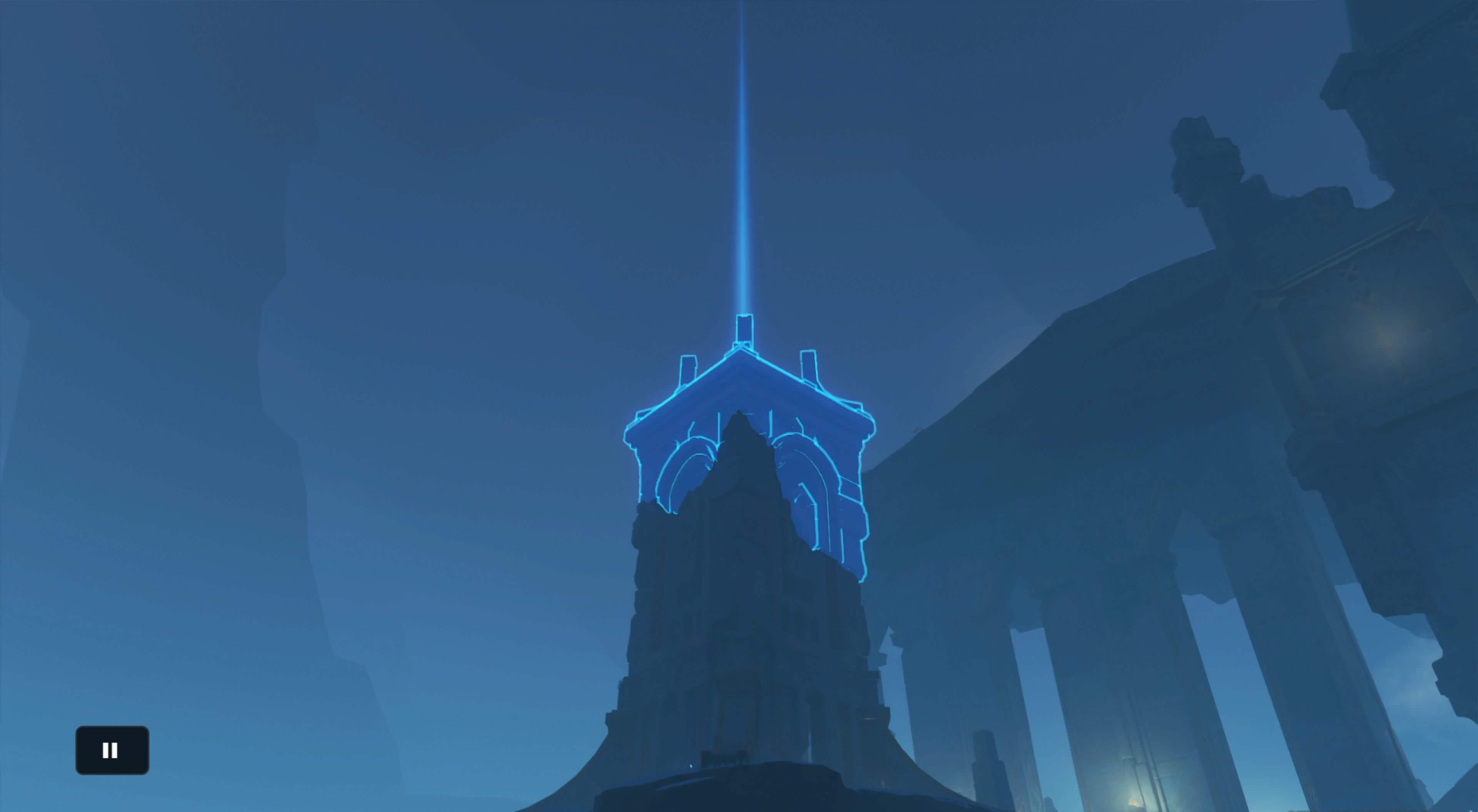 会話後、光の柱が発生し試練クリア