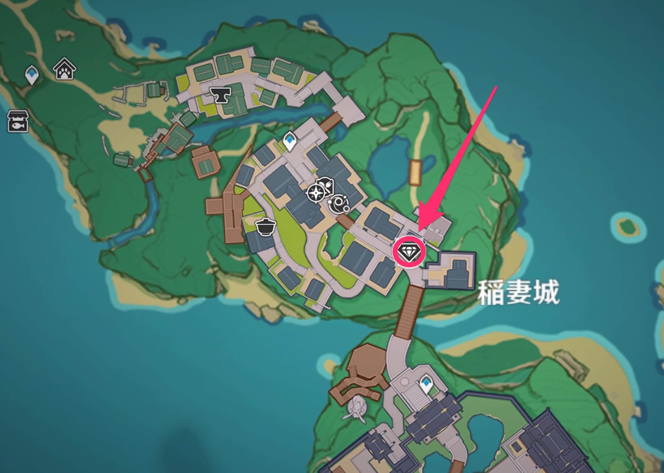 根付の源龍骨花の露玉