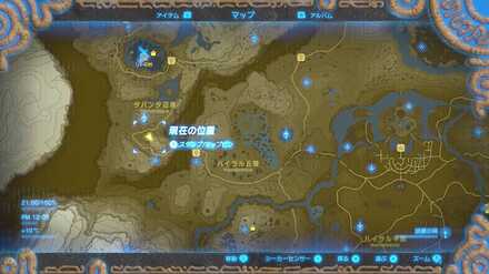 大妖精シーザの位置マップ