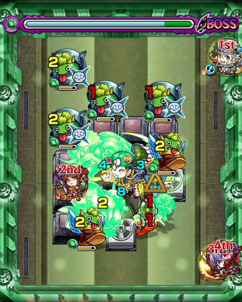 モンスト栄冠の闘技場バブルボーイのステージ画像