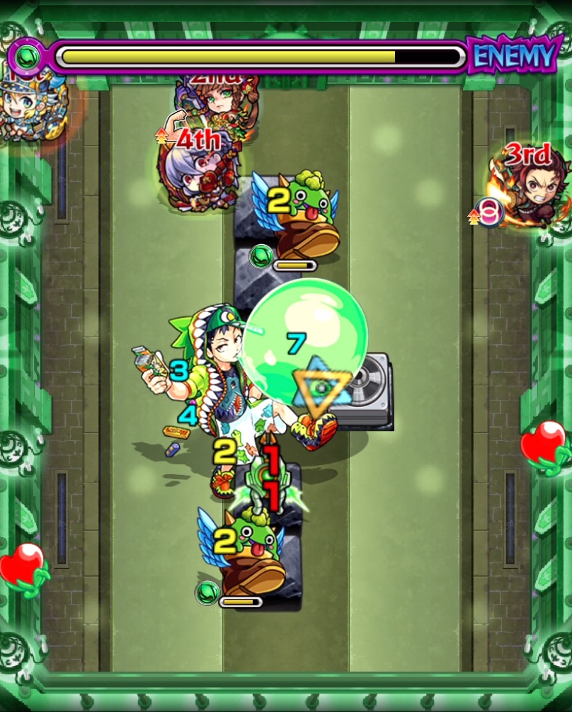 モンスト栄冠の闘技場バブルボーイのステージ画像