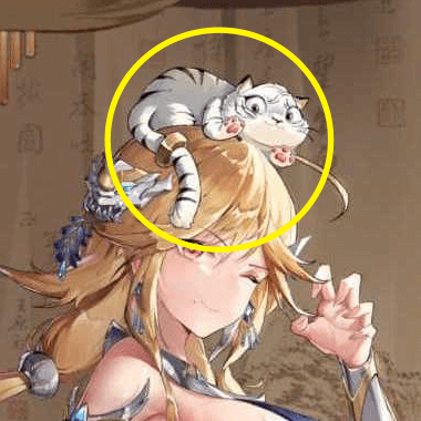 少女廻戦の小白虎のタップする場所