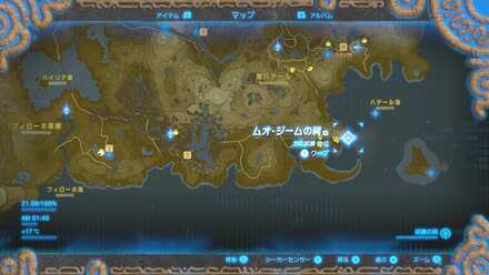 ムオジームの祠の位置