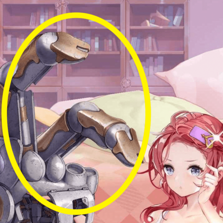 少女廻戦のロボットアーム部品のタップする場所