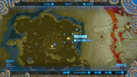 ブレスオブザワイルド　燃えずの試練　詳細マップ