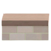 レンガのしきりカウンターLのホワイトの画像