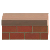 レンガのしきりカウンターLのレッドの画像