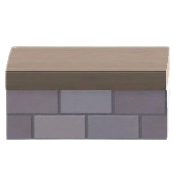 レンガのしきりカウンターLのグレーの画像