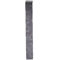 レンガのはしらのグレーの画像