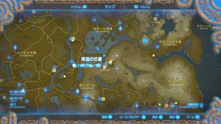 大妖精クチューラの位置マップ