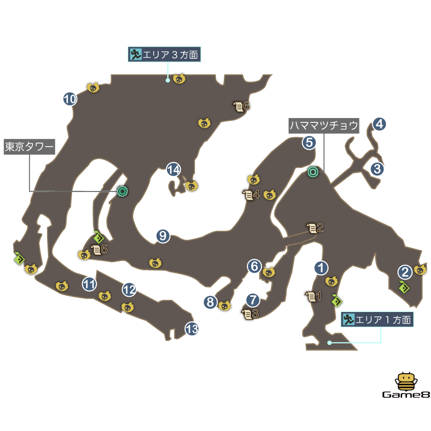 ハママツチョウのマップ