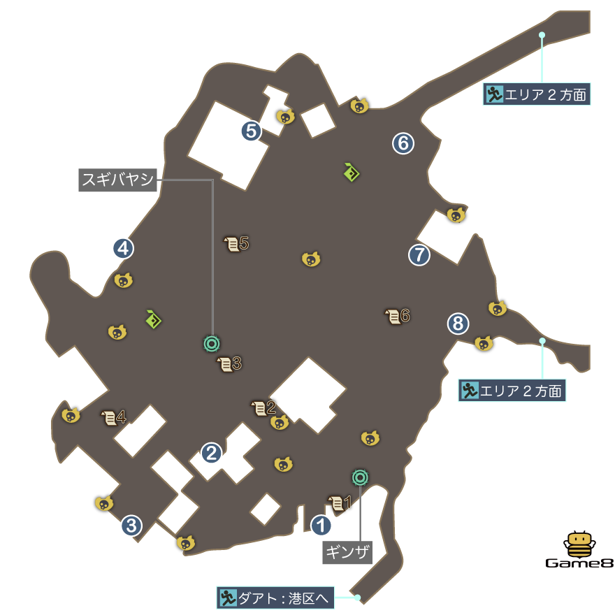 ギンザのマップ