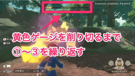 黄色ゲージを削り切る