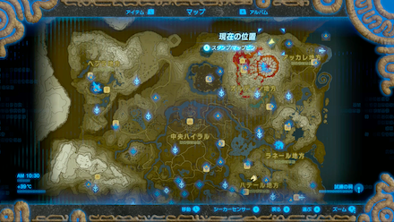 ブレスオブザワイルド　ド根性ガケ　マップ