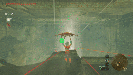 パラセールを閉じて避ける