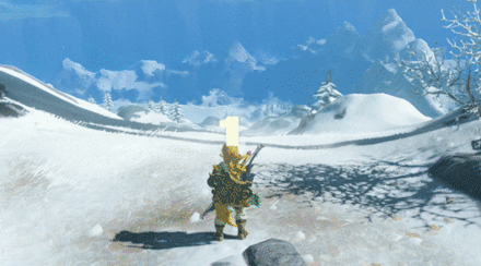 ブレスオブザワイルド　開幕は数歩歩いて盾に乗る