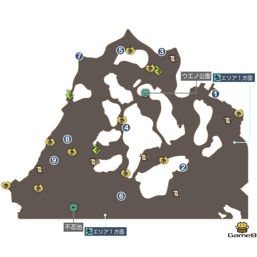 不忍池のマップ