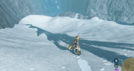 ブレスオブザワイルド　③は崖から飛び降りつつパラセールを展開