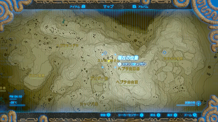ブレスオブザワイルド　盾サーフィン　詳細マップ