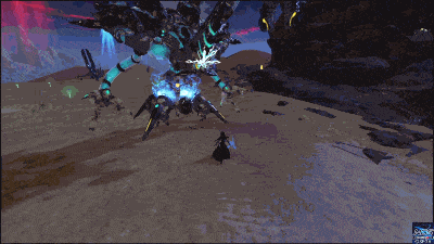 PSO2NGSのフォートス・ランチャーのホバー噴射