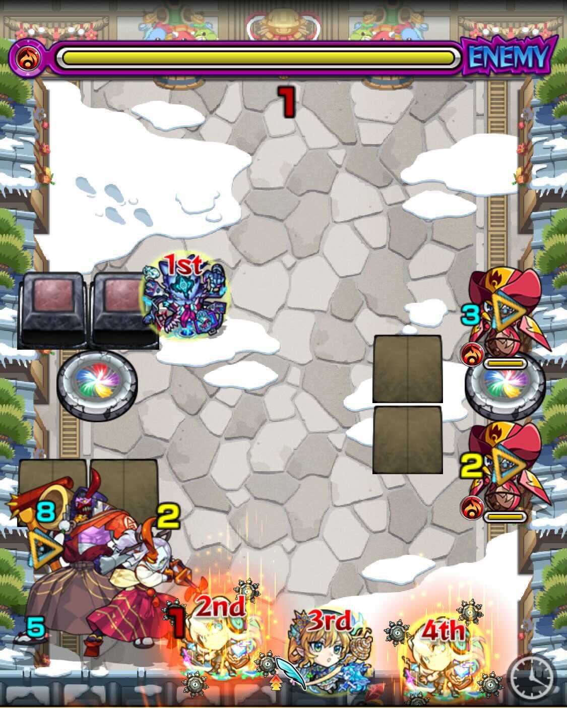 モンスト 餅突鬼&練鬼 ステージ2