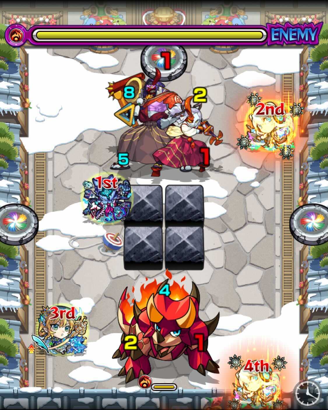 モンスト 餅突鬼&練鬼 ステージ3