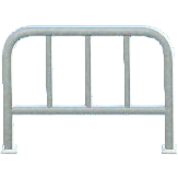 スチールフェンスのホワイトの画像