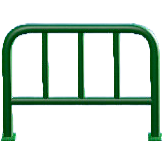 スチールフェンスのグリーンの画像