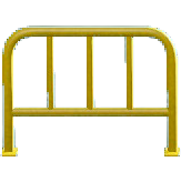 スチールフェンスのイエローの画像