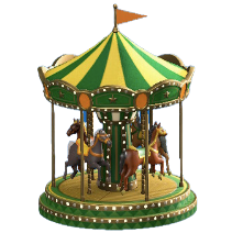 ひろばのメリーゴーランドのクラシックの画像