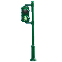 ほこうしゃしんごうきのグリーンの画像