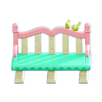 ひろばのベンチのキュートの画像