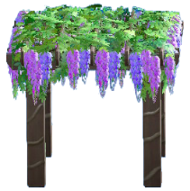 パーゴラのパープルフラワーの画像