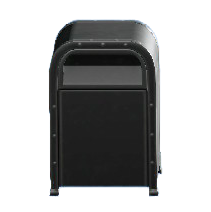 スチールのゴミばこのブラックの画像