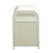 スチールのゴミばこのホワイトの画像