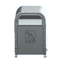 スチールのゴミばこのもえないゴミの画像