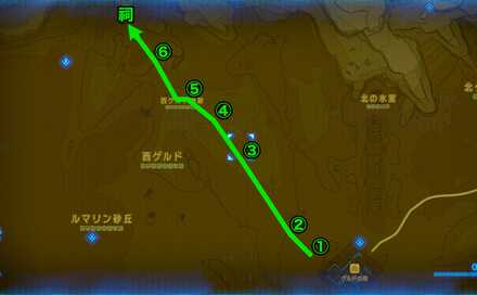 ブレスオブザワイルド口を閉ざした剣士のマップ