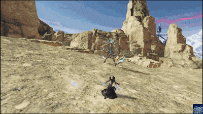 PSO2NGSのケルクンドの羽チャージ（大技なしでもチャージしてくる）