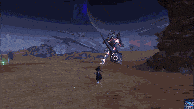 PSO2NGSのスナイダル・ハンマーの大技(怒り状態のみ)