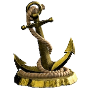 いかりのオブジェのゴールドの画像